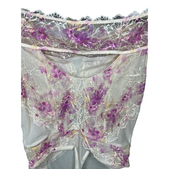 Free People Intimately Spring Soiree Printed Bodysuit Size Medium - Picture 4 of 10